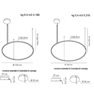 Design LED Hängeleuchte U-light Axo Light – Bild 11