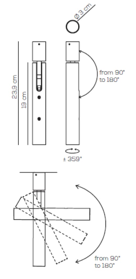 Exklusive LED Wand-Deckenleuchte Ego Axo Light