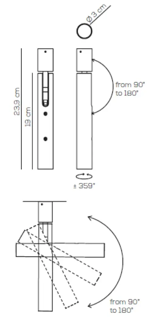 Exklusive LED Wand-Deckenleuchte Ego Axo Light