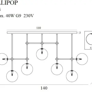 Moderne Glas-Hängeleuchte Lollipop – Bild 6