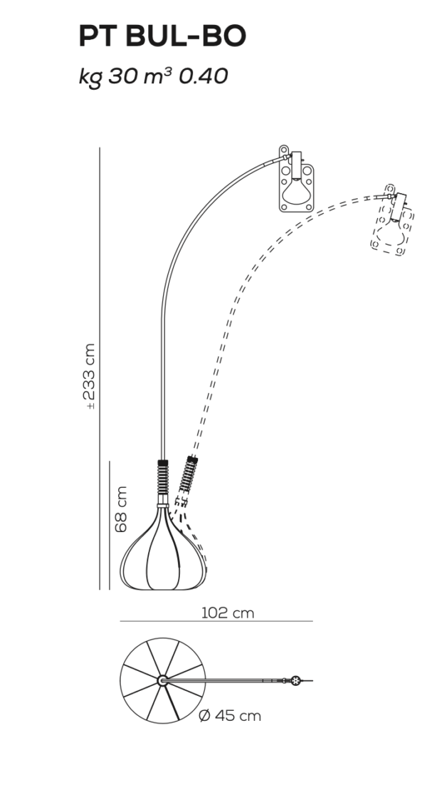 Zeitlose Designer LED-Stehleuchte Bul-Bo Axolight