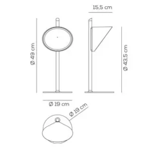 Stilvolle LED-Tischleuchte Orchid Axo Light – Bild 6