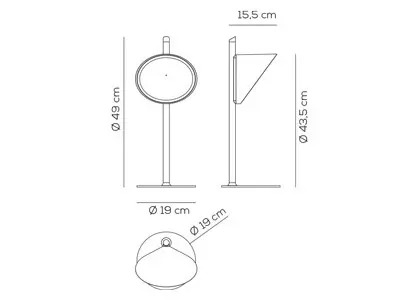 Stilvolle LED-Tischleuchte Orchid Axo Light