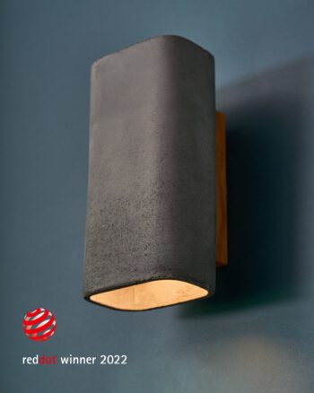 Beton-Wandleuchte Con Teak IP65
