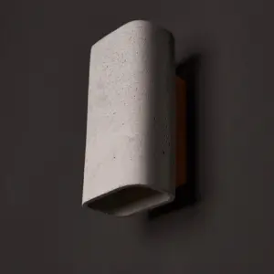Beton-Wandleuchte Con Teak IP65 – Bild 4