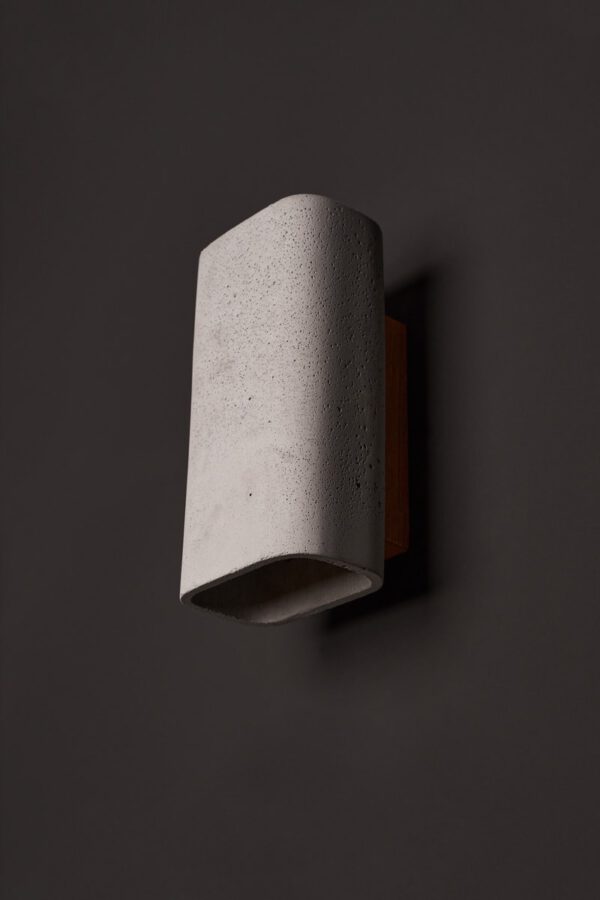 Beton-Wandleuchte Con Teak IP65
