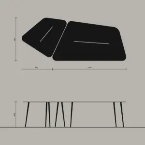 Designer modularer Tisch Run 118 Indoor - Outdoor – Bild 9