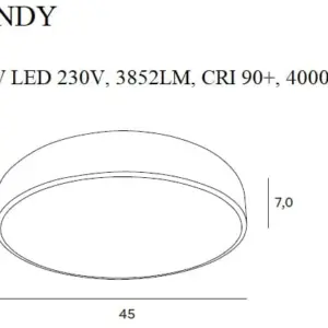 Klassische LED-Deckenleuchte Roundy IP54 – Bild 6