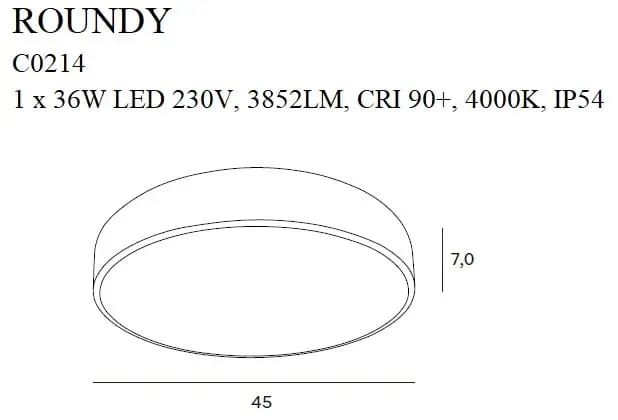 Klassische LED-Deckenleuchte Roundy IP54 – Bild 6