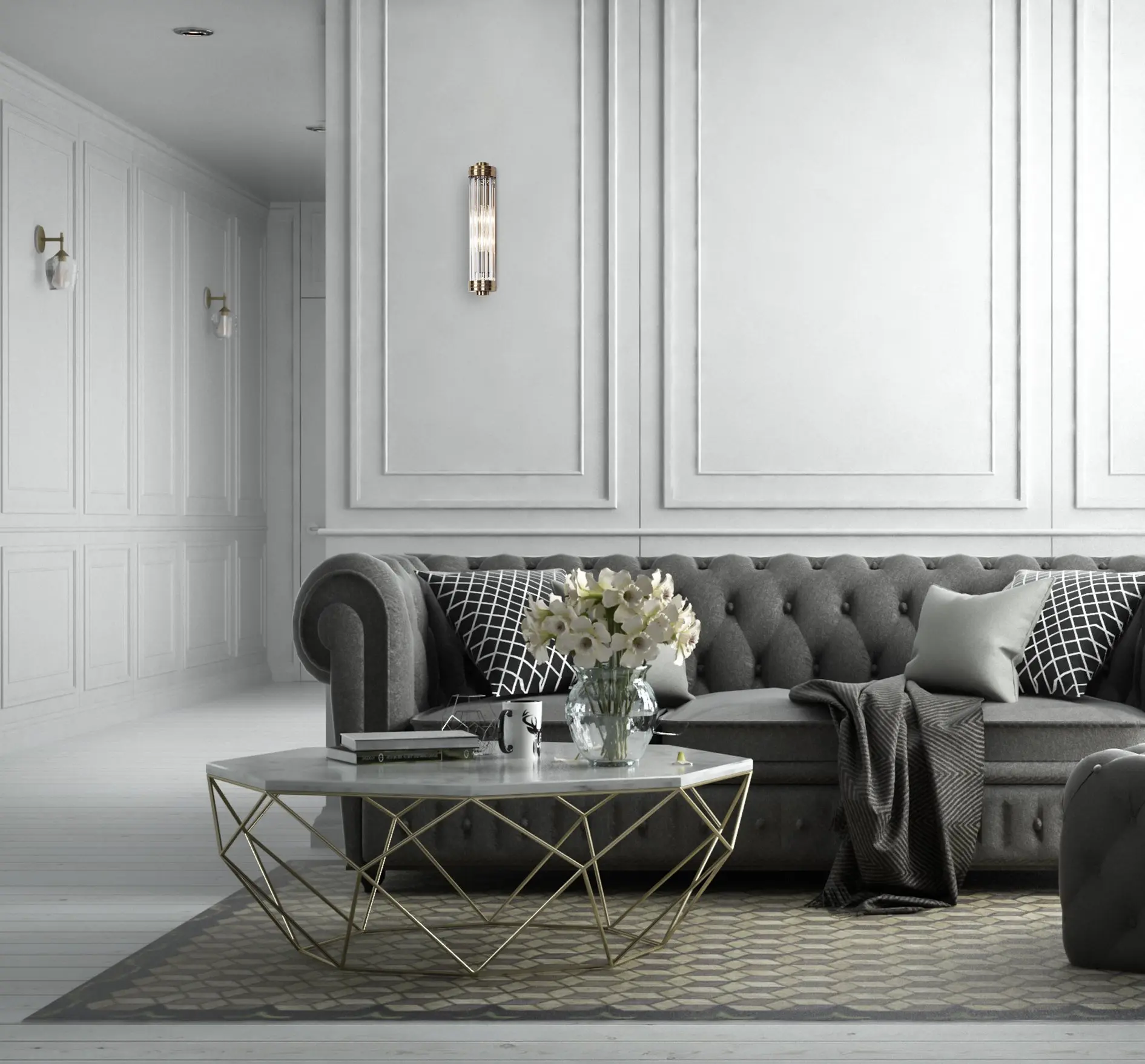 Schöne Wandleuchte Florence im art déco Stil – Bild 16