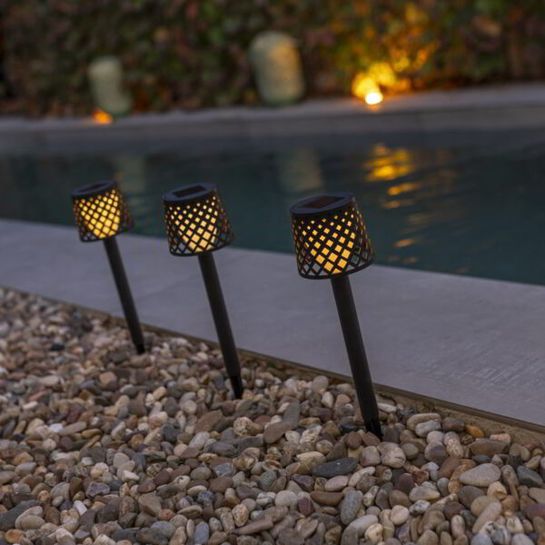 Moderne Solarlampe Gretita  Newgarden Set 4 Stück