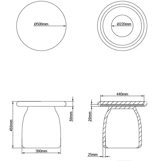 Design Beton Couchtisch Sundtan