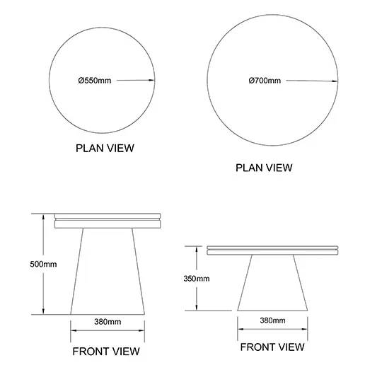 Design Beton Gartentisch Djembe High