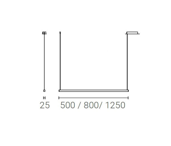 Designer LED Hängeleuchte Tratto Linear Zava Luce
