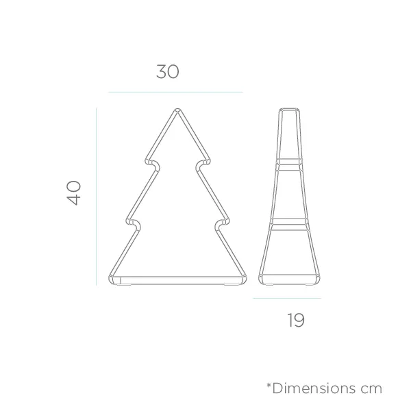 Solar / Akku LED-Weihnachtsbaum Smarttech Pinus 40 IP65 Newgarden