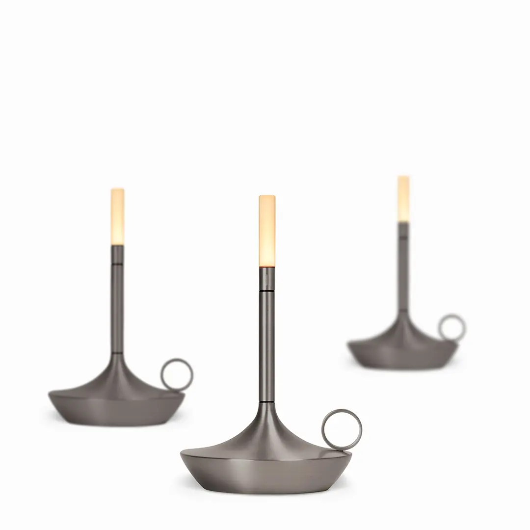 Moderne  LED Akku-Tischleuchte Wick S Graypants – Bild 9