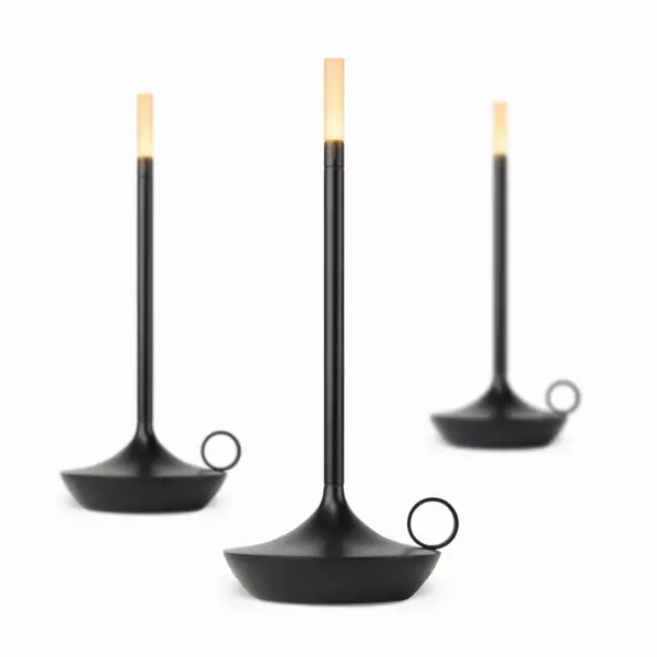 Stilvolle LED Akku-Tischleuchte Wick Graypants