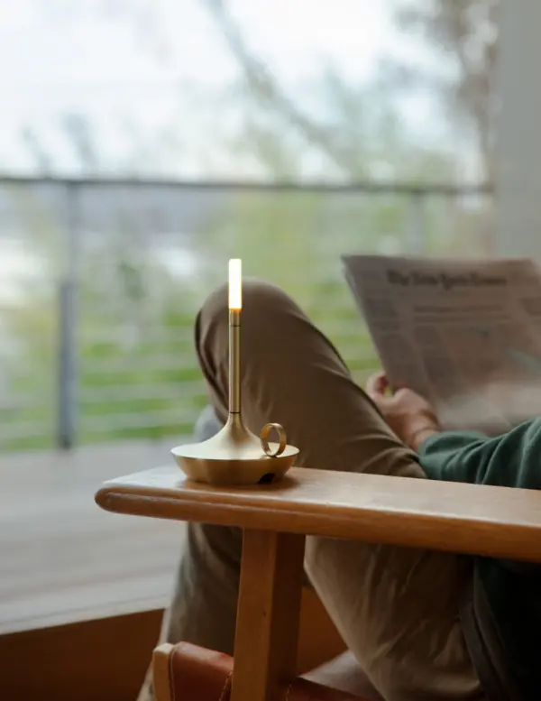Moderne  LED Akku-Tischleuchte Wick S Graypants