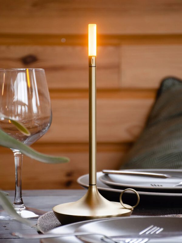 Stilvolle  LED Akku-Tischleuchte Wick Graypants