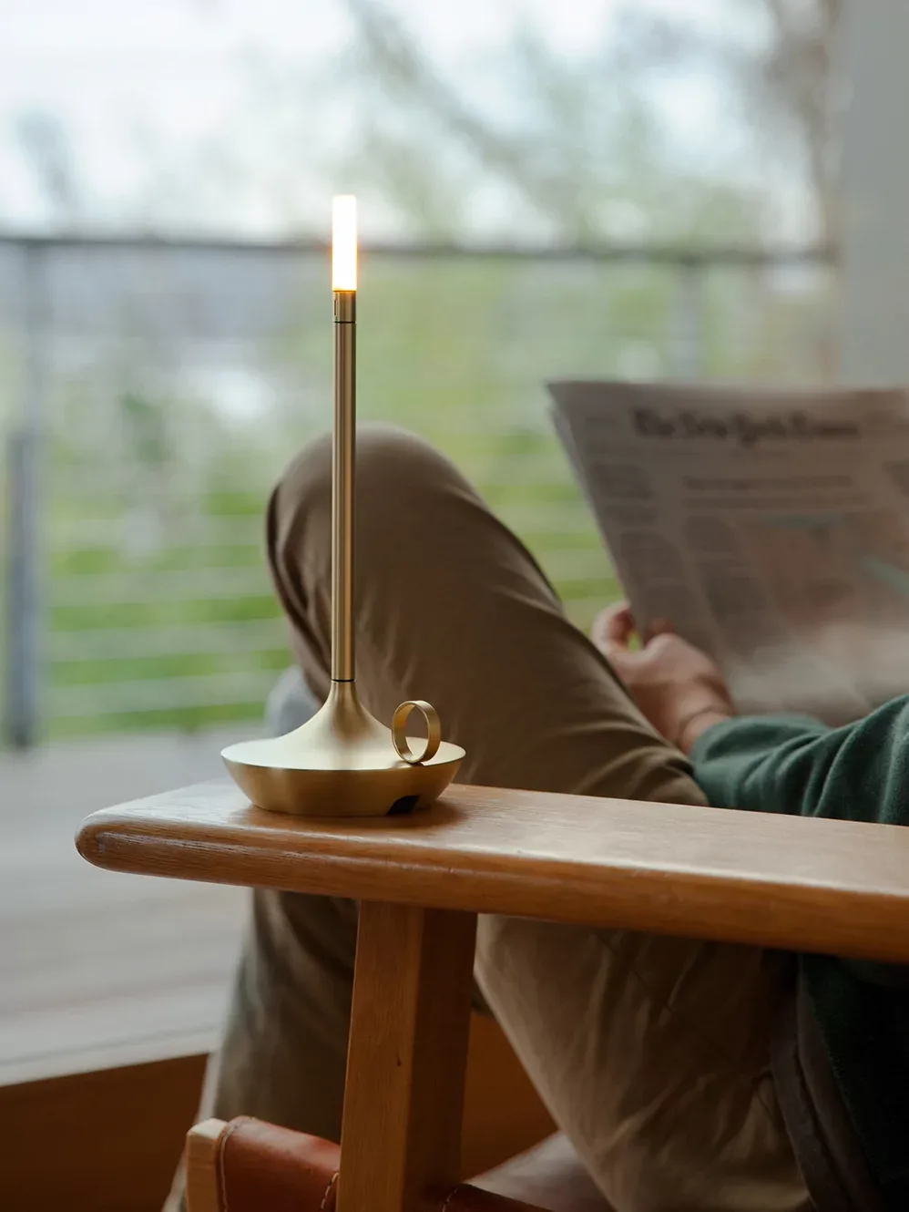 Stilvolle  LED Akku-Tischleuchte Wick Graypants – Bild 3