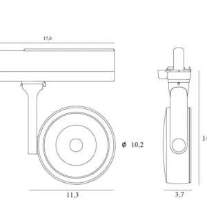 LED-Spot Charon für 3-Phasen Stromschiene – Bild 7