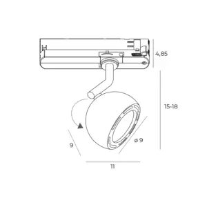 LED-Spot Hoshi für 3-Phasen Stromschiene – Bild 5