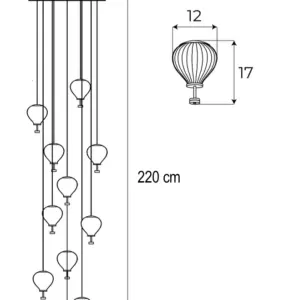 Schöne LED-Hängeleuchte Palloncini – Bild 8