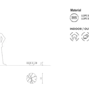 Design LED-Tisch/Stehlampe Fiore di Loto IP67 Indoor – Outdoor Serralunga – Bild 11
