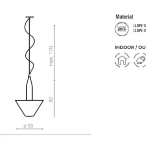 Stilvolle Hängelampe Bonheur Indoor – Outdoor Serralunga – Bild 5