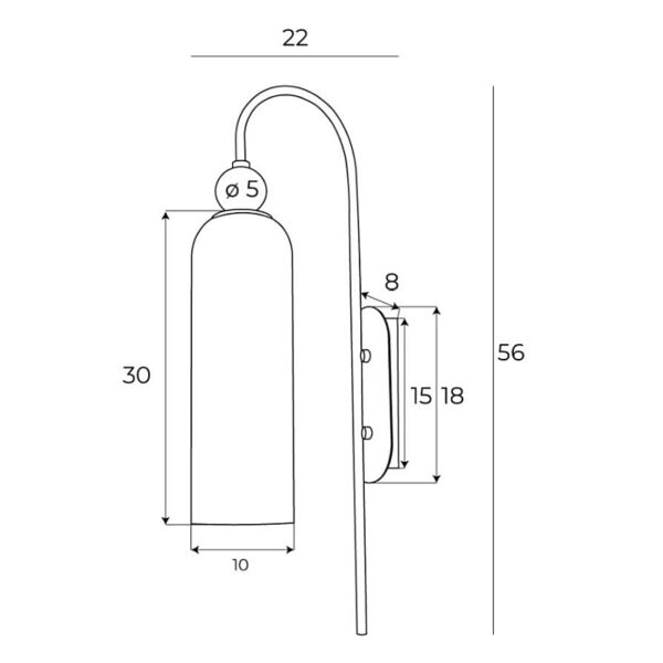Moderne Wandleuchte Campanila