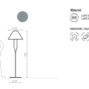 Stilvolle Stehlampe Bonheur Indoor – Outdoor Serralunga – Bild 10