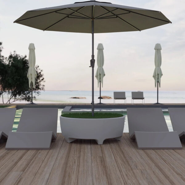 Modern Tisch Oasis mit Licht Indoor – Outdoor Serralunga