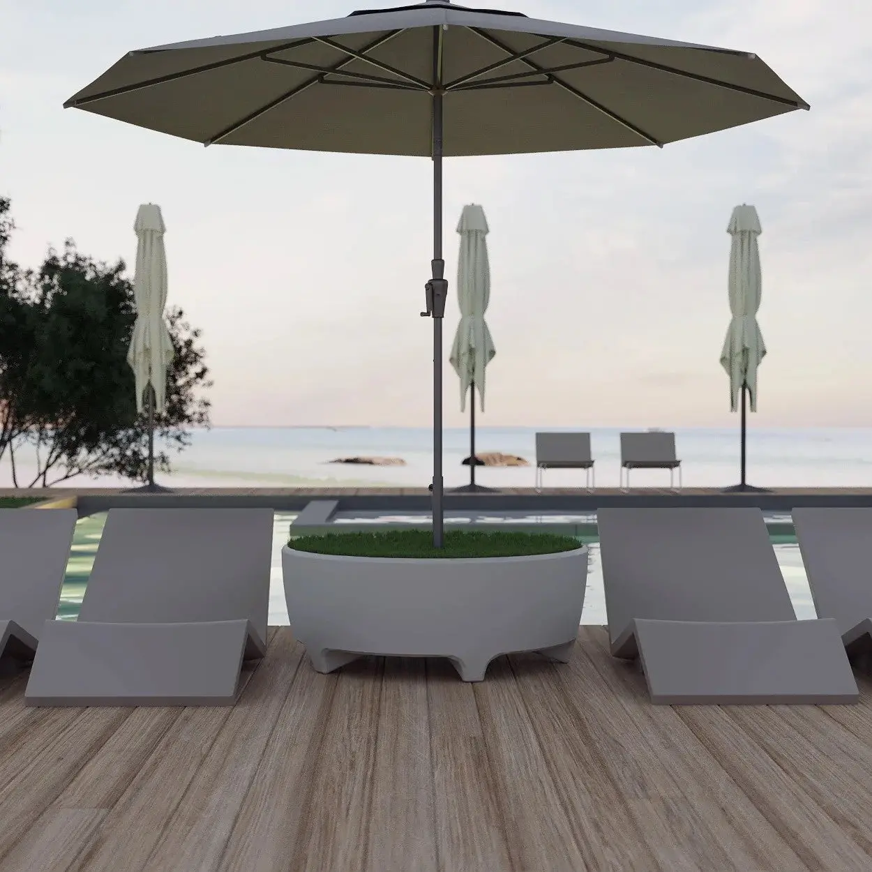 Modern Tisch Oasis mit Licht Indoor – Outdoor Serralunga – Bild 4