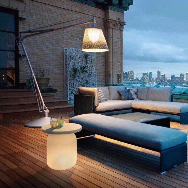 Design Beistelltisch Juju mit Licht Indoor – Outdoor Serralunga