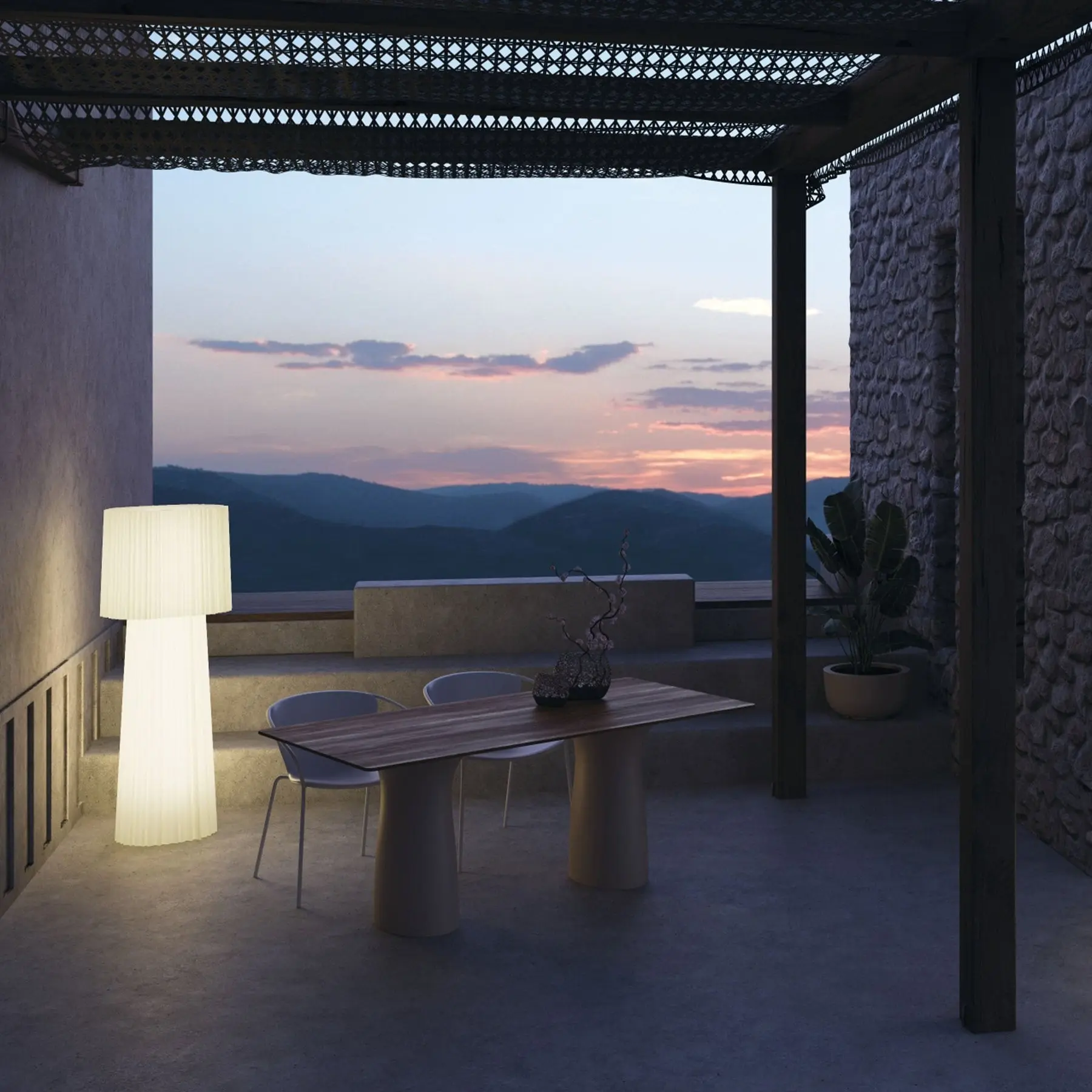 Design Stehlampe Ruffle Indoor – Outdoor Serralunga – Bild 2