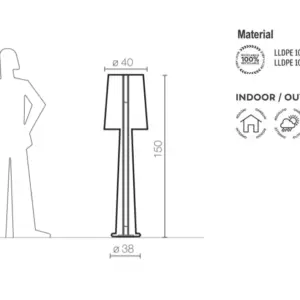 Design Stehlampe Miss Jane Indoor – Outdoor Serralunga – Bild 16