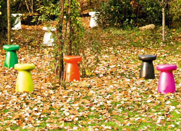 Design Hocker Porcino Indoor – Outdoor mit Muster Serralunga