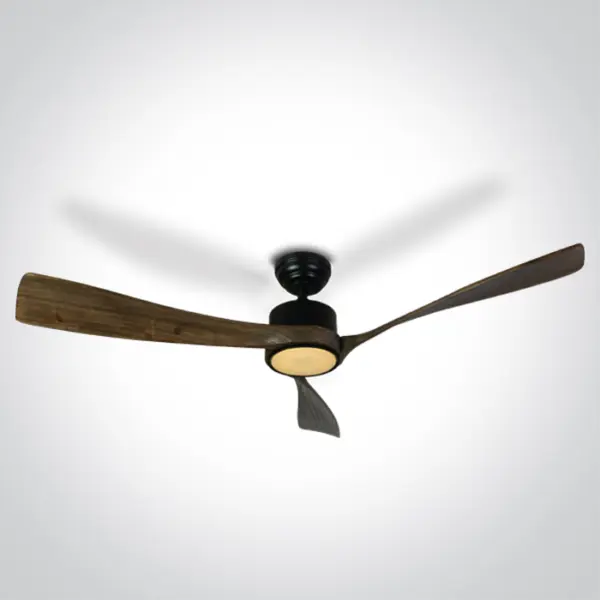 LED-Deckenventilator Fresco mit Ventilatorblätter aus Holz