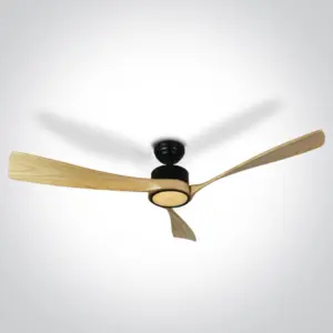 LED-Deckenventilator Fresco mit Ventilatorblätter aus Holz – Bild 1