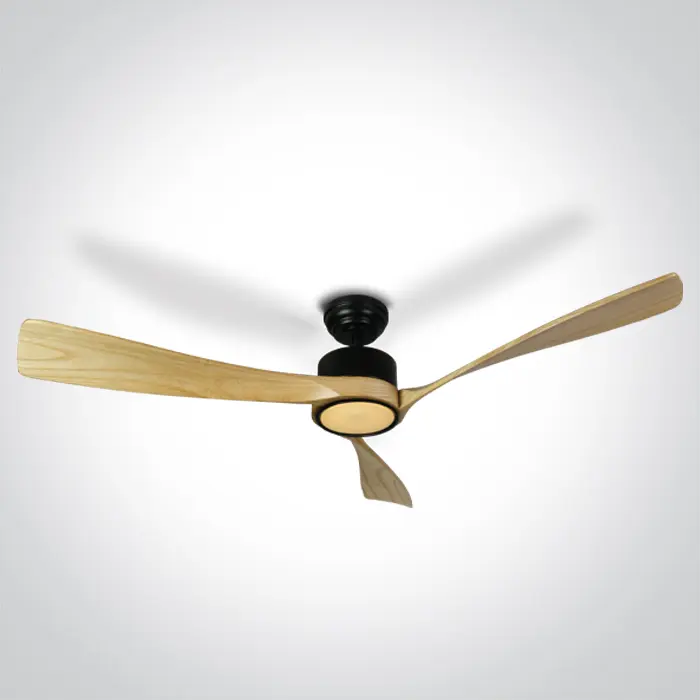 LED-Deckenventilator Fresco mit Ventilatorblätter aus Holz – Bild 1