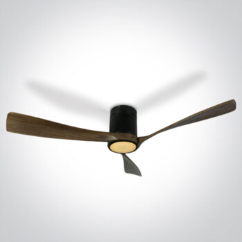 LED-Deckenventilator Loco mit Ventilatorblätter aus Holz