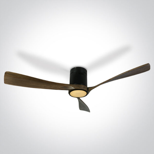 LED-Deckenventilator Loco mit Ventilatorblätter aus Holz