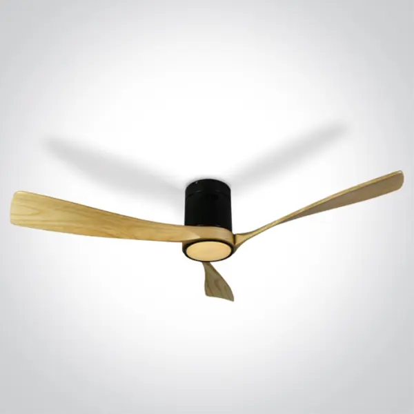 LED-Deckenventilator Loco mit Ventilatorblätter aus Holz