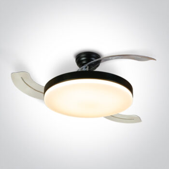 LED-Deckenventilator Plafo mit transparente Ventilatorblätter