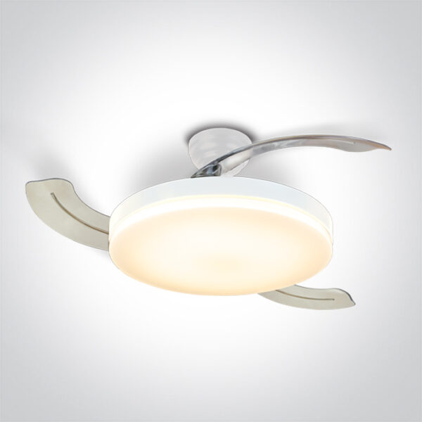 LED-Deckenventilator Plafo mit transparente Ventilatorblätter
