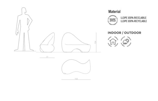 Modern Sofa Ripple Indoor – Outdoor Serralunga