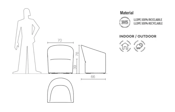 Stilvoller Stuhl Pine Beach Indoor – Outdoor Serralunga