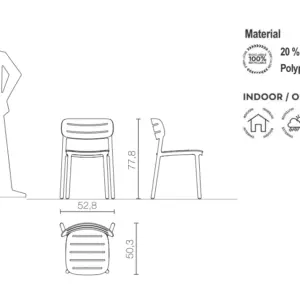 Design Stuhl Croisette  Indoor – Outdoor Serralunga – Bild 10
