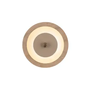 Moderne LED-Wandleuchte Bugie aus Holz – Bild 4