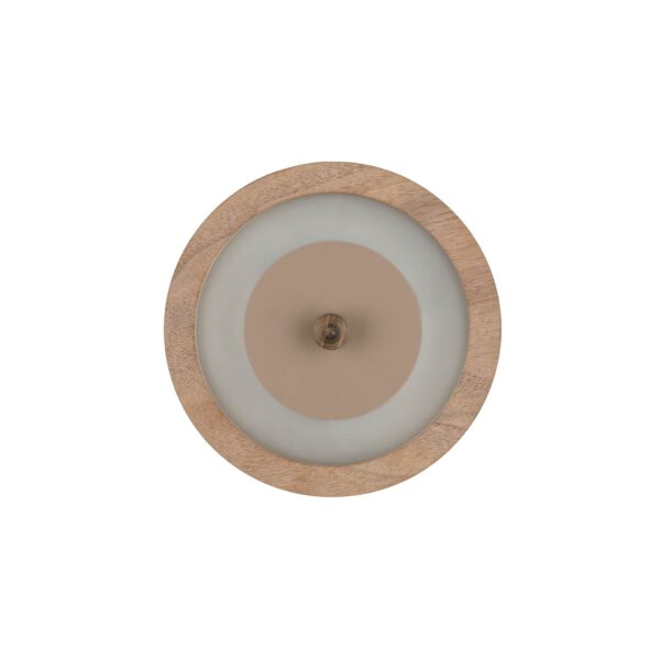 Moderne LED-Wandleuchte Bugie aus Holz